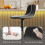 Homcom Taburetes de Bar Negro 40.5 x 44 x 104 cm 6