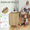 Homcom Cómoda para Dormitorio Marrón 60 x 35 x 65 cm 5