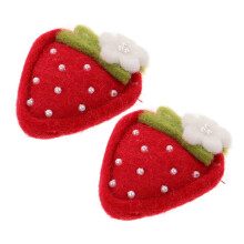 Strawberry Wool Felt Pendant Craft Kit 2 pcs