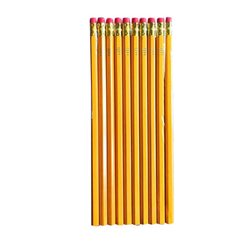 LYCAQL Woodcased HB Pencils Yellow Hexagonal 10 Count