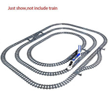 (81PCS) MOC City Train Rail Crossing Tracks Set Stud Gap Triple Switch Bricks Building Blocks Technical According