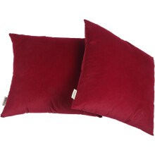 Bordeauxrode fluwelen sierkussenhoes, 18x18 inch, set van 2