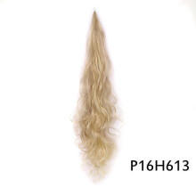 (P16H613 32inches) 32" Fake Ponytail Hair Extension Long Ponytail Hair Flexible Wrap Ponytail Black Red Synthetic