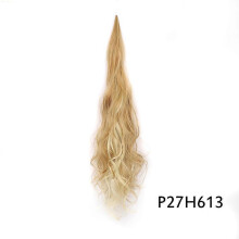 (P27H613 32inches) 32" Fake Ponytail Hair Extension Long Ponytail Hair Flexible Wrap Ponytail Black Red Synthetic