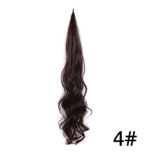 (4 32inches) 32" Fake Ponytail Hair Extension Long Ponytail Hair Flexible Wrap Ponytail Black Red Synthetic