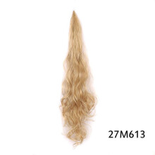 (27M613 32inches) 32" Fake Ponytail Hair Extension Long Ponytail Hair Flexible Wrap Ponytail Black Red Synthetic