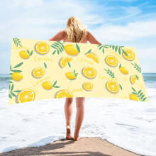 LWZWM Mikrofaser-Strandtuch, 76 x 150 cm, sanddicht