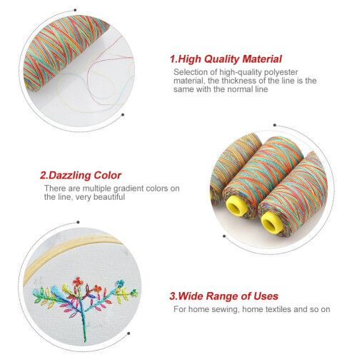 LYUMO quilting thread multicolor gradient 5 pcs 2