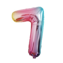 Tallfolieballonger flerfargede 7-pakning aluminiumsfilm