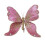 Enfeite de Natal em forma de borboleta com glitter e prendedor, rosa escuro. 1