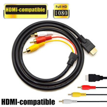 Konwerter wideo-audio HDMI LZYWOD5Ft z wtykiem męskim na 3RCA, adapter komponentowy AV, kable HD V4Y9