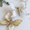 Enfeite de Natal em forma de borboleta com glitter e prendedor, rosa escuro. 5