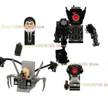 (K2227 Monitor People) KDL SWAT Skibidi Toilet Man Figures - Anime Block Toys for Kids, Birthday Gift, TVMan, Tita