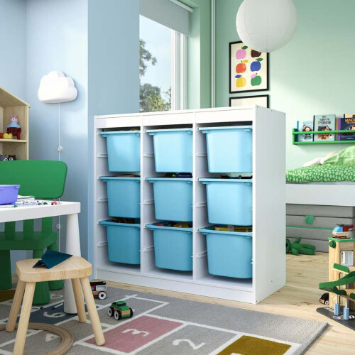 IKEA TROFAST Room Divider with 9 Boxes 99x44x94cm