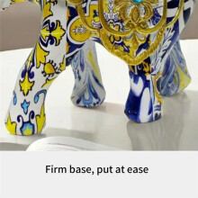 Decorative Elephant Statue Sophisticated Resin Ornament Animals Figurines Collectible Elephant Statue Decor for Desktop