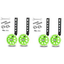 Kids Bike Training Wheel Stand Kit for 12/14/16/18/20 Inch Kids Bikes Green