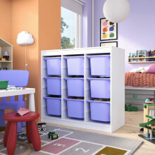 IKEA TROFAST Room Divider with 9 Boxes 99x44x94cm