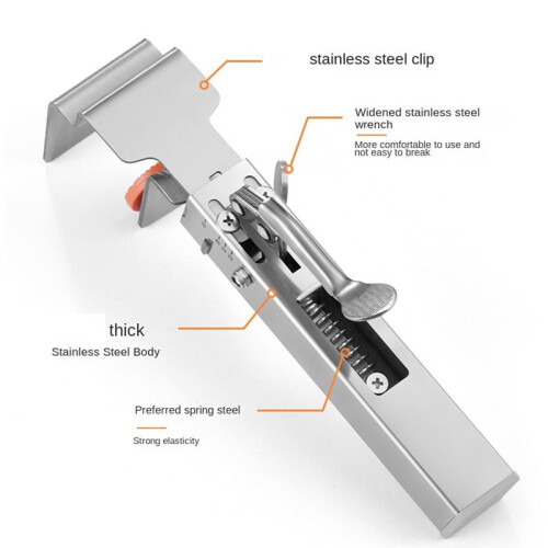 Adjustable Drawer Fixing Clamp, Universal Drawer Panel Front Installation Clamps Fixing Clips with Replaceable Clip