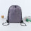 Polyester Drawstring Bag Sports  Drawstring Bag Storage Bag Drawstring Bag Gray 3