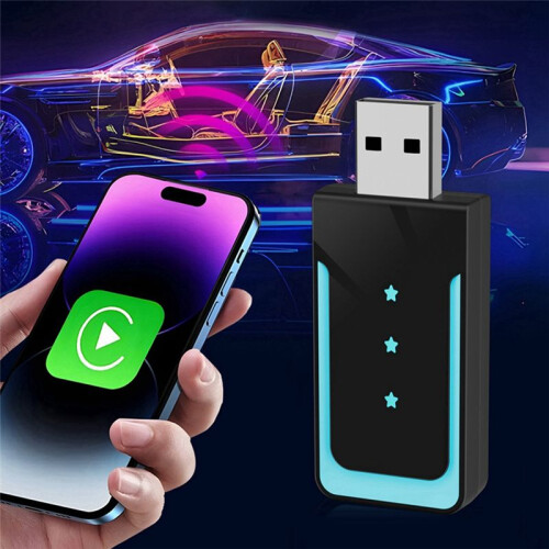 Carplay USB Version, Wireless Carplay Wired to Wireless Car  Navigation Carplay Box