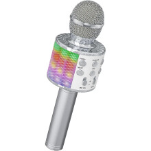Karaoke Wireless Microphone, Bluetooth Dancing LED Lights Handheld Portable Speaker Karaoke Machine