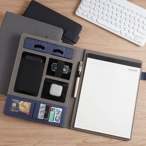 Hengsof Leather Portfolio Organizer with Zipper for iPad 1