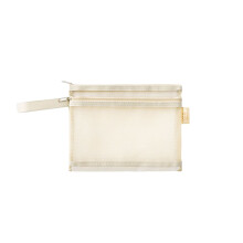Mesh pencil pouch with zipper, clear design, 1 piece