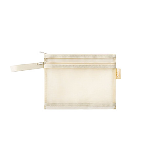 Mesh pencil pouch with zipper, clear design, 1 piece