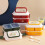 HESITONE microwave-safe bento box 2 sizes 3 colors 6