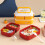 HESITONE microwave-safe bento box 2 sizes 3 colors 7