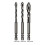 HBASD eccentric twist drill bit set tungsten carbide 3 pcs 7