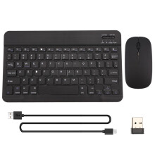 Ultra-Thin Silent Wireless Keyboard and Mouse Set Suitable for Tablet Notebook Keyboard Black