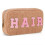 Preppy makeup bag chenille letter plush camel 1