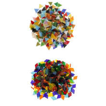 Glass Mosaic Tiles Assorted Colors 550 Pieces