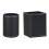 PU Leather Pen Holder Cup Desktop Organizer Black 2 Pack 1