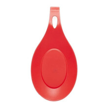 Silicone Spoon Holder Heat-Resistant Kitchen Rest Pad Red