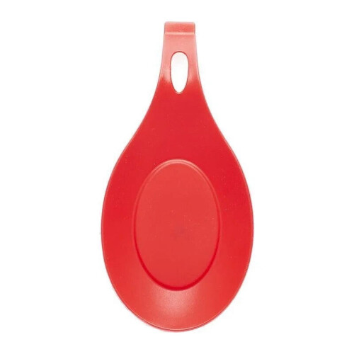 Silicone Spoon Holder Heat-Resistant Kitchen Rest Pad Red