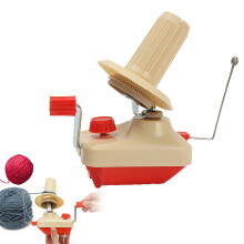 Needlecraft yarn hand-operated red portable kit with metal