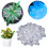 HBASD Glow-in-the-Dark Pebbles White 100pcs 6
