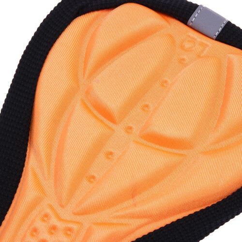Bicycle Seat Cover 3D Soft Sponge Breathable Orange 1