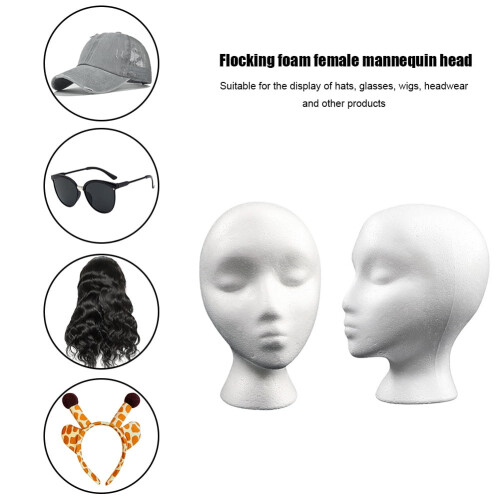 Women's foam dummy head for hat, wig, and glasses display 1