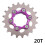 ZTTO Bicycle Flywheel Single Speed Gear 20T Single Gear Fixed Bicycle Sprocket 5