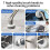 Electric Spin Scrubber Shower Scrubber Ipx7 with 7 Replaceable Brush Heads and Adjustable Removable Extension Handle A 9
