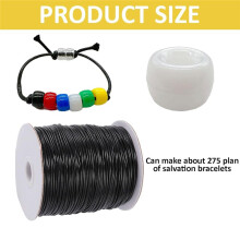 1400 Pcs Plan Bracelet Kit Bead Bulk Wordless with 100 Yards Waxed Cotton Thread Cord Christian Beads for Bracelets