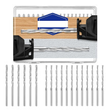 18 Pieces Drywall Drill Bits 1/8 Inch Wood Cutting Drill Bits Point Cutting Drill Bit Set, M2 High Speed Steel