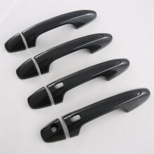 For Hilux Fortuner 2024 ABS Carbon Fiber Car Door Handle Cover Trim Decoration Accessories Double Hole