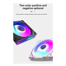 V2 ARGB Case Fan PWM Cooler for PC Case Fans 4-Pin 1850RPM Computer Heatsink Cooler White A