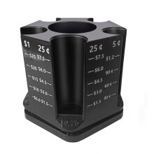 Coin counter sorter with pen holder and 360 rotation