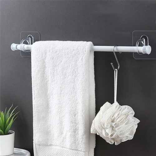 Multifunctional Circular Hook Round Hole Hook Self-Adhesive Hook Bathroom Hook Wall Hook for Hang Curtain Rod Bracket 1