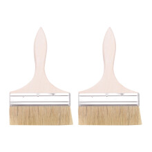 Paint Brush Wooden Handle 6 Inch Wide Bristle 2 Pack